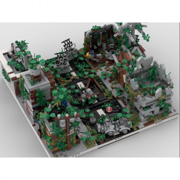 modular building moc 32889 ruined city build from 9 different mocs by gabizon mocbrickland 1037