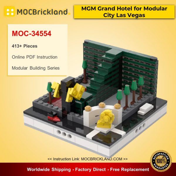 modular building moc 34554 mgm grand hotel for modular city las vegas by gabizon mocbrickland 6534