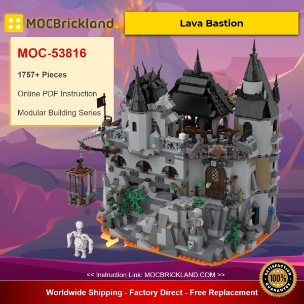 modular building moc 53816 lava bastion by mocscout mocbrickland 8970