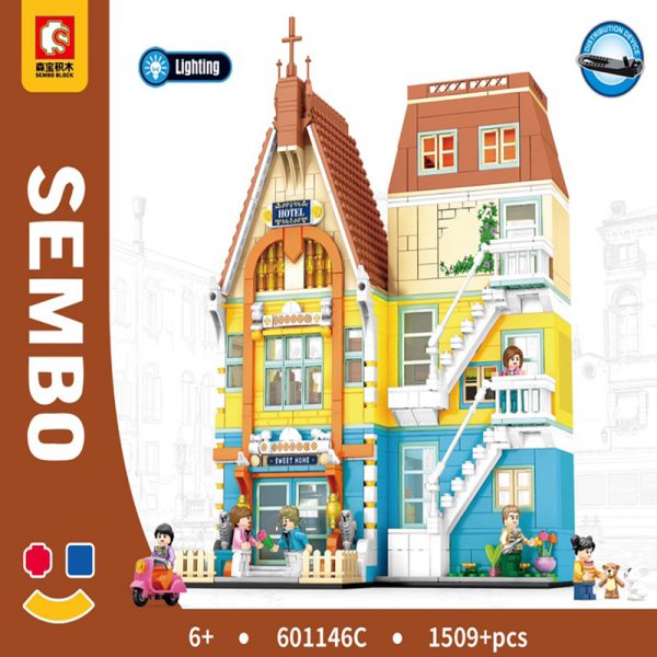 modular building sembo 601146c nordic street view with light 2451