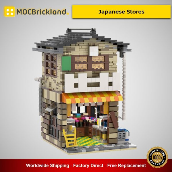 modular buildings moc 58773 japanese stores by povladimir mocbrickland 1956