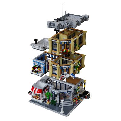 modular buildings mork 10199 brick town police station 4701
