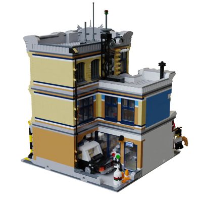 modular buildings mork 10199 brick town police station 5012
