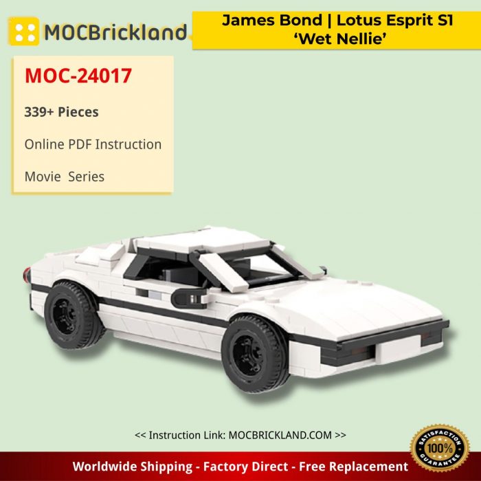 Movie MOC-24017 James Bond | Lotus Esprit S1 ‘Wet Nellie’ by OneBrickPony MOCBRICKLAND