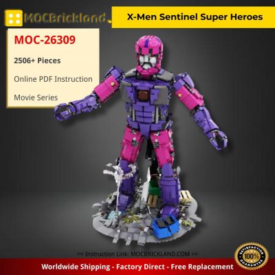 movie moc 26309 x men sentinel super heroes by iscreamclone mocbrickland 1567