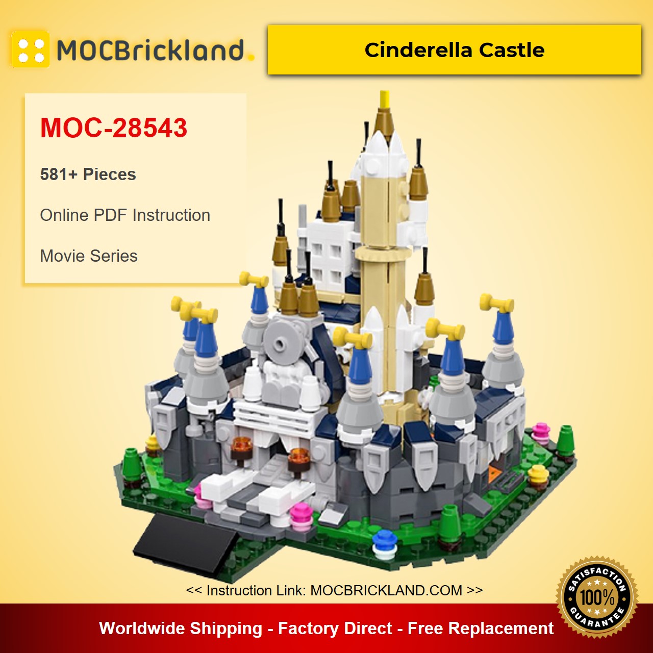 movie moc 28543 cinderella castle by brickproject mocbrickland 1795