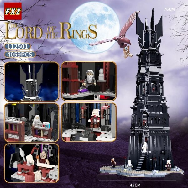 movie moc 33442 the lord of the rings oshankhtar tower of orthanc by legomocloc mocbrickland 4149