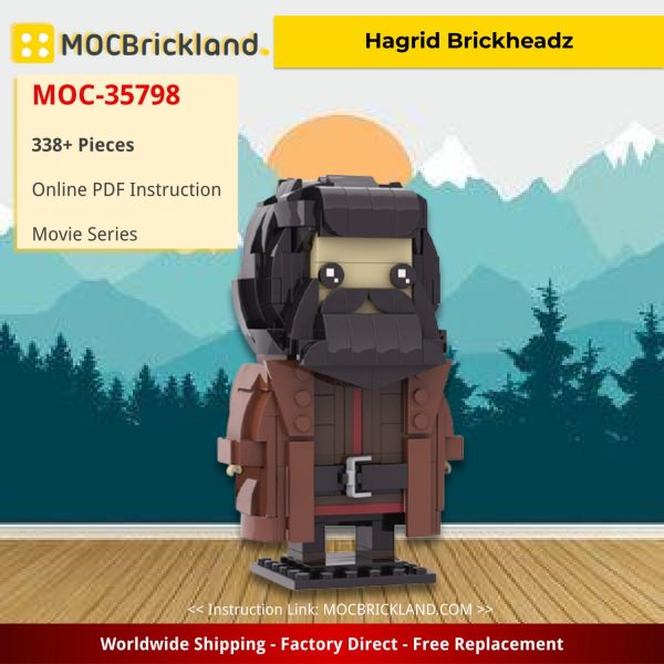 movie moc 35798 hagrid brickheadz by custominstructions mocbrickland 7571