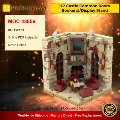 movie moc 48856 hp castle common room bookenddisplay stand by iscreamclone mocbrickland 6974
