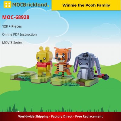 movie moc 68928 winnie the pooh family brickheadz by bbchai mocbrickland 8793