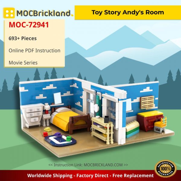 movie moc 72941 toy story andys room by onebrickpony mocbrickland 8674