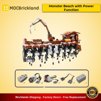 movie moc 90067 monster beach with power function mocbrickland 8416