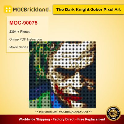 movie moc 90075 the dark knight joker pixel art mocbrickland 6631