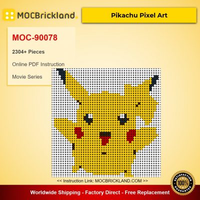 movie moc 90078 pikachu pixel art mocbrickland 1086
