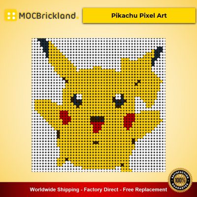 movie moc 90078 pikachu pixel art mocbrickland 4828