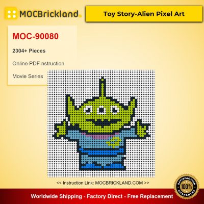 movie moc 90080 toy story alien pixel art mocbrickland 8247