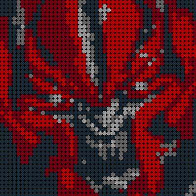 movie moc 90100 red spider pixel art mocbrickland 2910