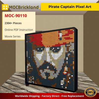 movie moc 90110 pirate captain pixel art mocbrickland 5902