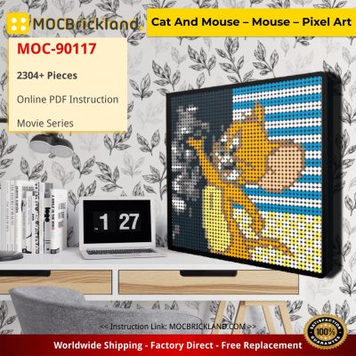 movie moc 90117 cat and mouse mouse pixel art mocbrickland 1589