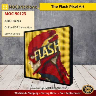 movie moc 90123 the flash pixel art mocbrickland 1576