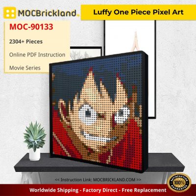 movie moc 90133 luffy one piece pixel art mocbrickland 8606