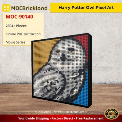 movie moc 90140 harry potter owl pixel art mocbrickland 5933