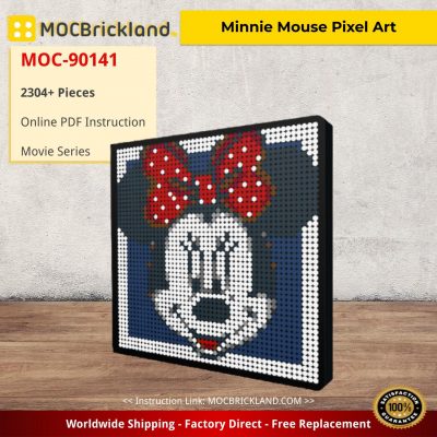 movie moc 90141 minnie mouse pixel art mocbrickland 1741