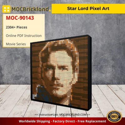 movie moc 90143 star lord pixel art mocbrickland 2041