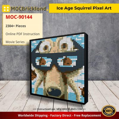 movie moc 90144 ice age squirrel pixel art mocbrickland 7089
