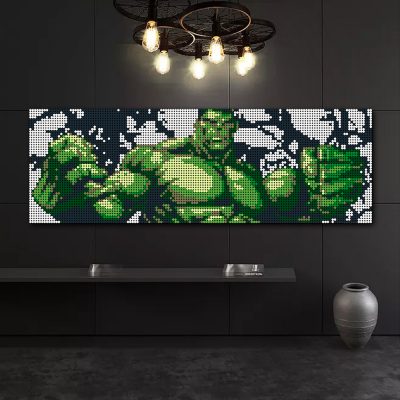 movie moc 90145 hulk pixel art big scale mocbrickland 6235