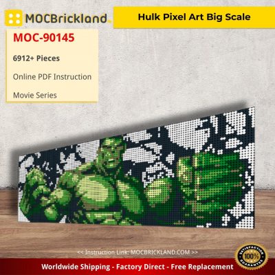 movie moc 90145 hulk pixel art big scale mocbrickland 7509