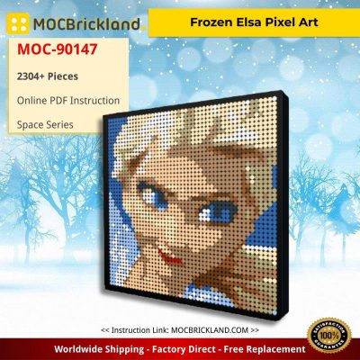 movie moc 90147 frozen elsa pixel art mocbrickland 4751