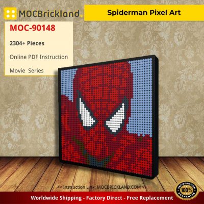 movie moc 90148 spiderman pixel art mocbrickland 8220