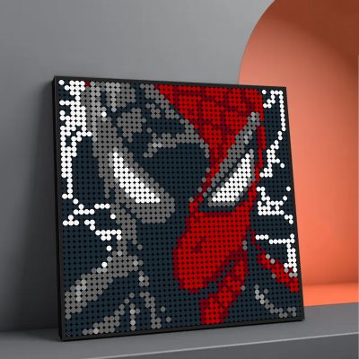 movie moc 90149 spiderman in black and red pixel art mocbrickland 2972