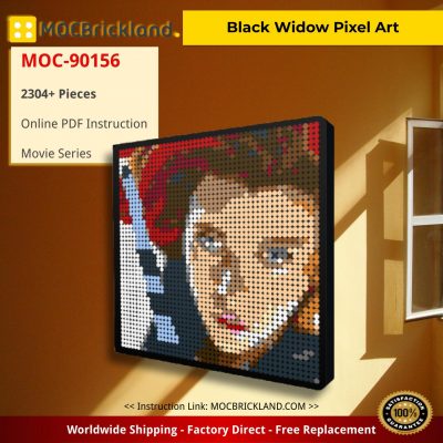 movie moc 90156 black widow pixel art mocbrickland 4847