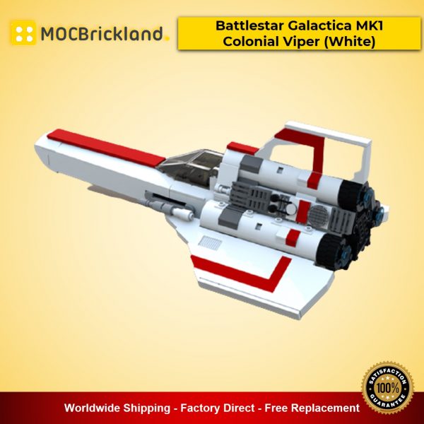 space moc 23012 battlestar galactica mk1 colonial viper white by apenello mocbrickland 4020