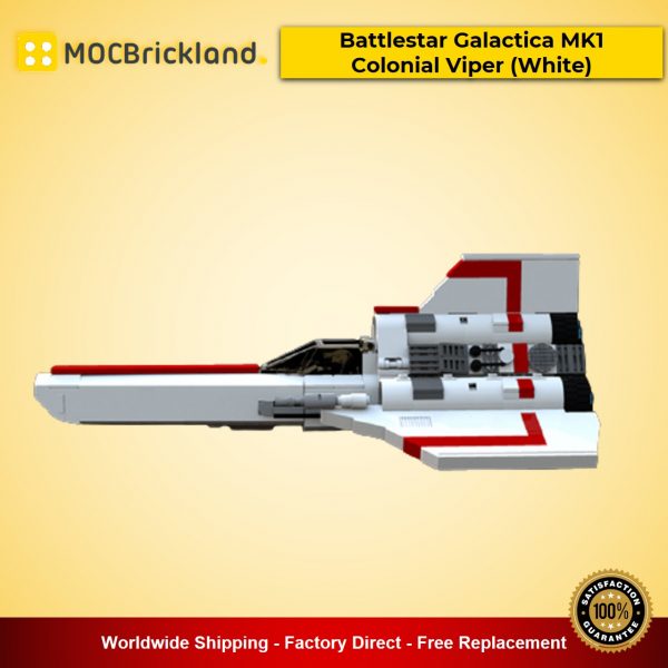 space moc 23012 battlestar galactica mk1 colonial viper white by apenello mocbrickland 4028
