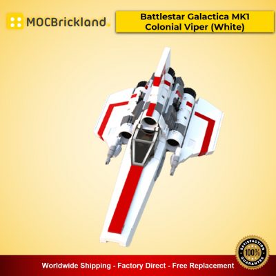 space moc 23012 battlestar galactica mk1 colonial viper white by apenello mocbrickland 6816