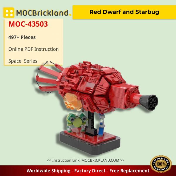space moc 43503 red dwarf and starbug by 6211 mocbrickland 6680