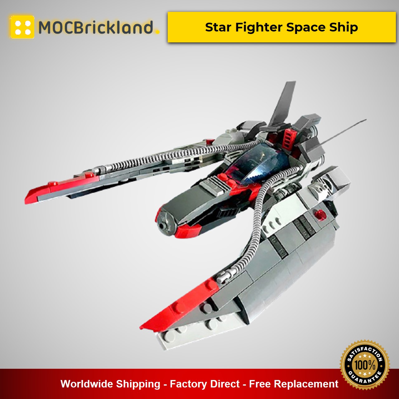 space moc 48831 star fighter space ship by madmocs mocbrickland 5963