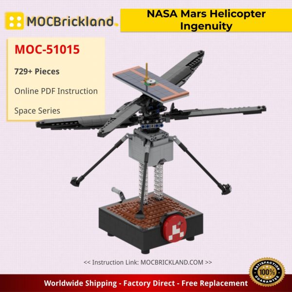 space moc 51015 nasa mars helicopter ingenuity by perijove mocbrickland 1150