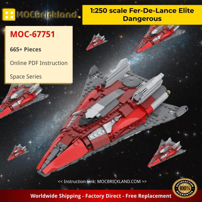 SPACE MOC-67751 1:250 scale Fer-De-Lance Elite Dangerous by TheRealBeef1213 MOCBRICKLAND
