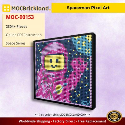 space moc 90153 spaceman pixel art mocbrickland 4193