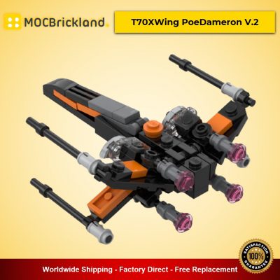 star wars moc 34123 t70xwing poedameron v2 by aolaughlin mocbrickland 3572