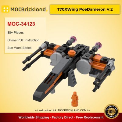 star wars moc 34123 t70xwing poedameron v2 by aolaughlin mocbrickland 3787