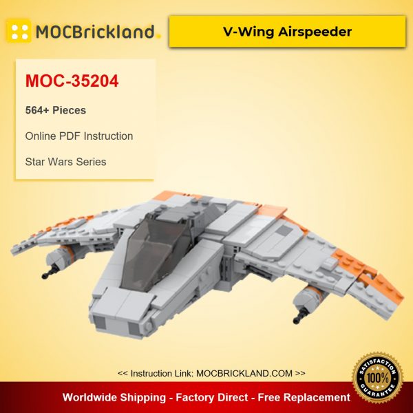 star wars moc 35204 v wing airspeeder by legojlenny mocbrickland 8231