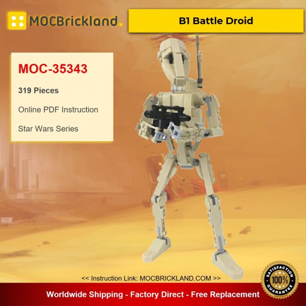 star wars moc 35343 b1 battle droid by 2bricksofficial mocbrickland 4315