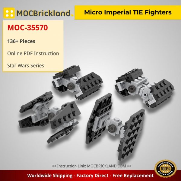star wars moc 35570 micro imperial tie fighters by ronmcphatty mocbrickland 4818