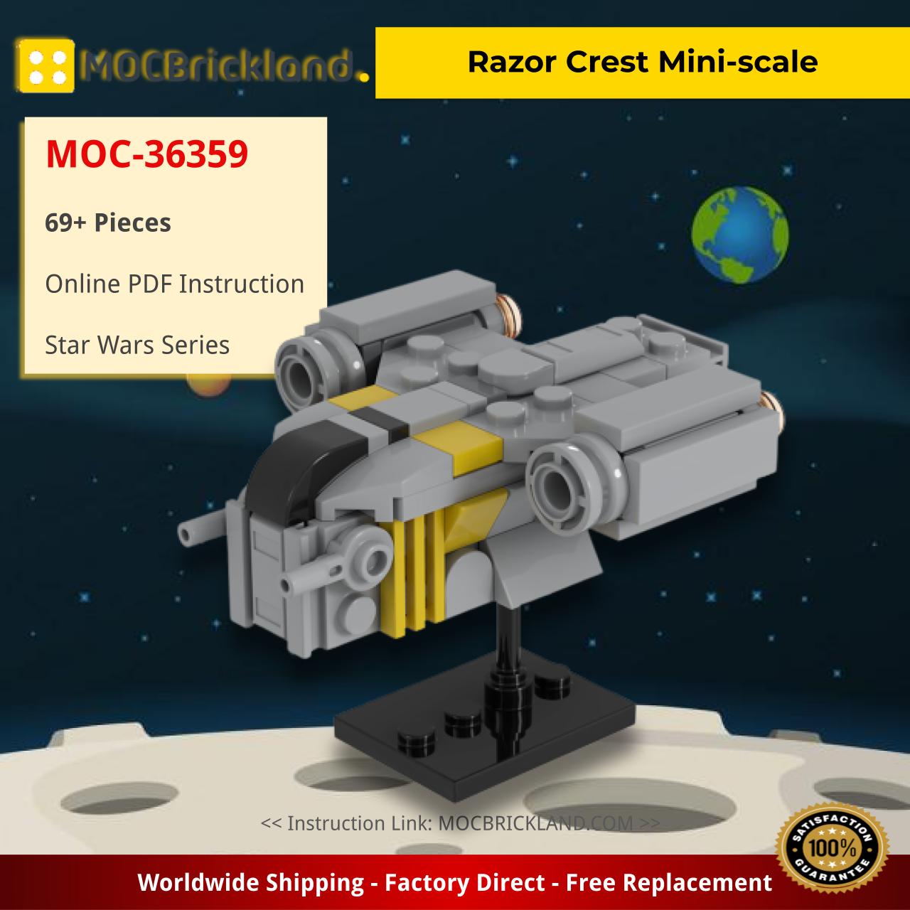 star wars moc 36359 razor crest mini scale by 2bricksofficial mocbrickland 7846