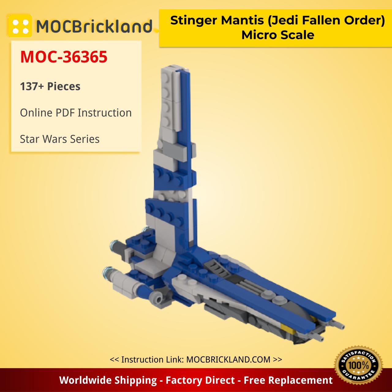 star wars moc 36365 stinger mantis jedi fallen order micro scale by 2bricksofficial mocbrickland 3445